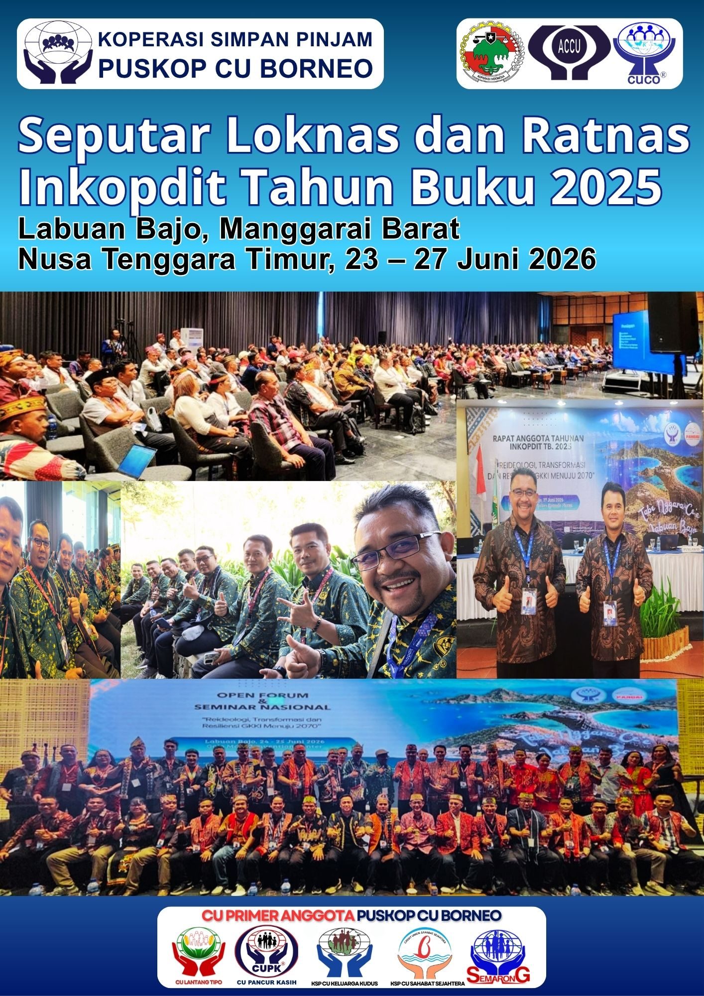 Perkuat Eksistensi Menuju 2070, Delegasi Puskop CU Borneo Hadiri Loknas dan RAT Inkopdit Tahun Buku 2025 di Labuan Bajo
