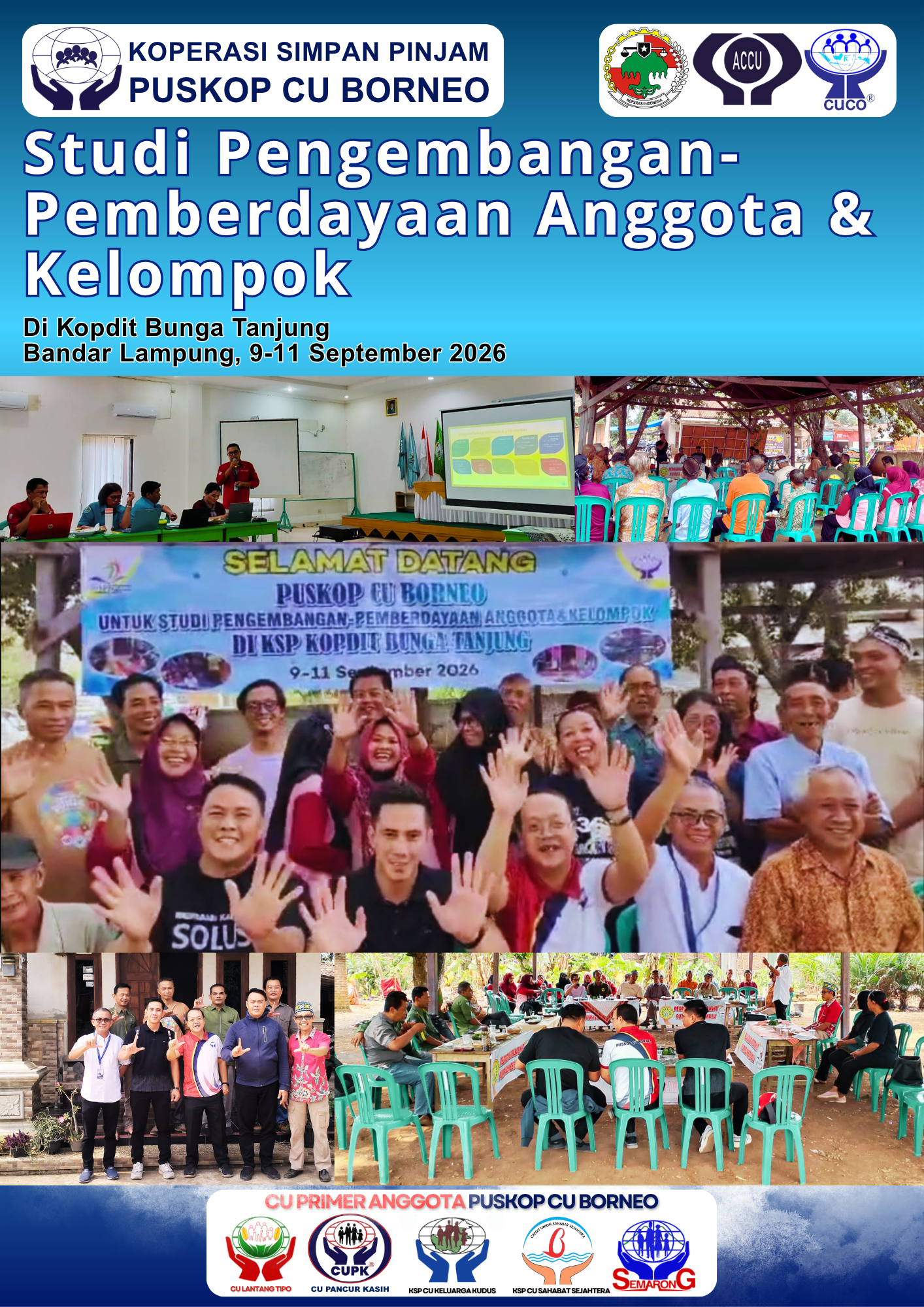 Sinergi Lintas PUSKOP Gerakan GKKI: Puskop CU Borneo dan CU Primer Anggota Bedah Rahasia Pemberdayaan Anggota Kopdit Bunga Tanjung